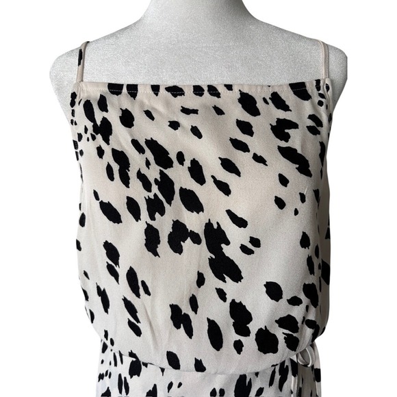 Reformation Dress Size 6 Animal Print Maxi  Spaghetti Strap Faux Wrap Skirt - Picture 5 of 12